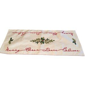 Christmas Embroidered Table Runner 36x14 Better Homes Gardens Winter Botanicals